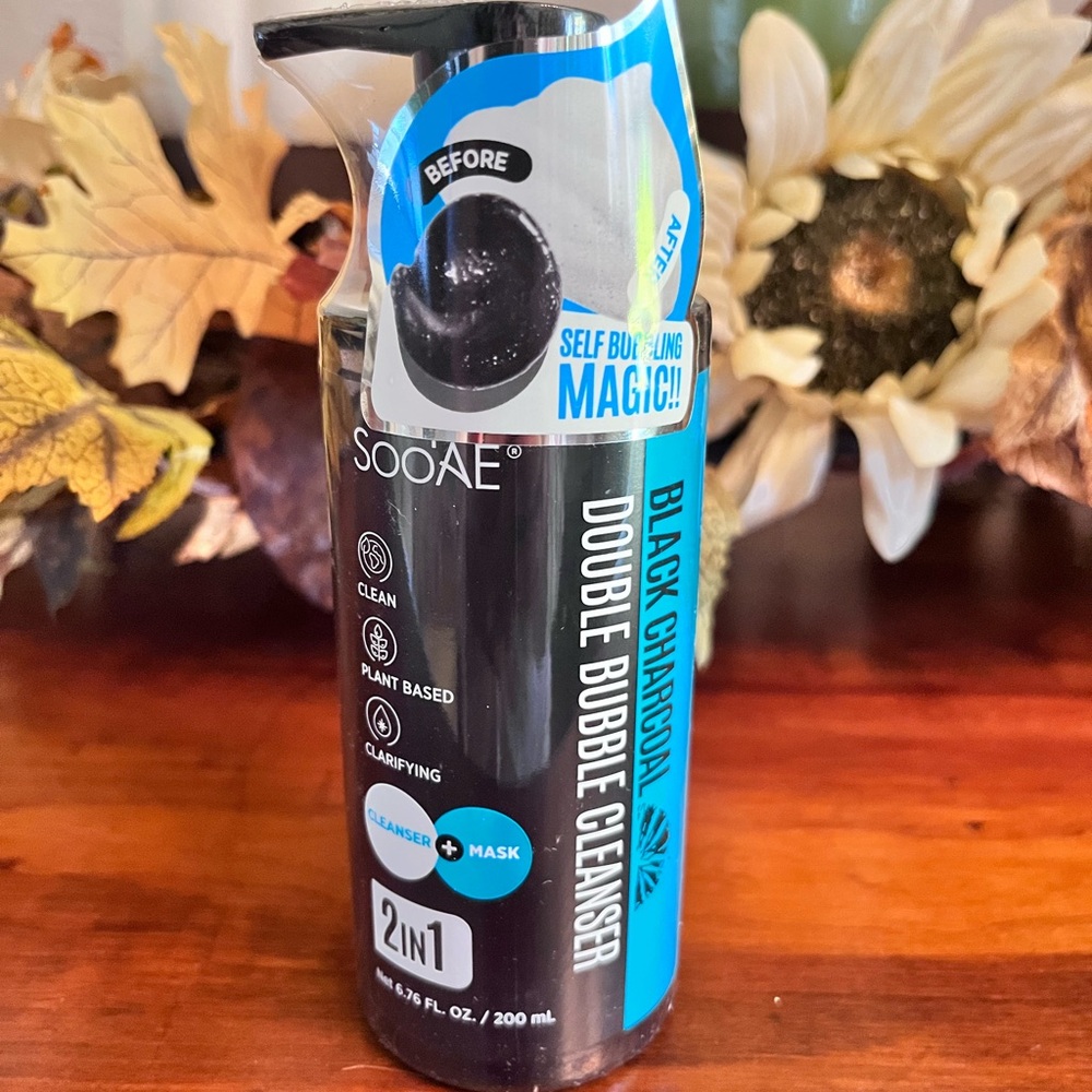 Soo'AE Black Charcoal Double Bubble Cleanser 6.76 fl oz